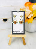 Floral Ghost Polymer Clay Earrings