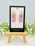 Purple Hydrangea Earrings with Gold Studs | Handmade Polymer Clay Earrings | Spring Floral Statement Earrings