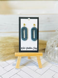Dusty Blue Vintage Boho Dangle Earrings