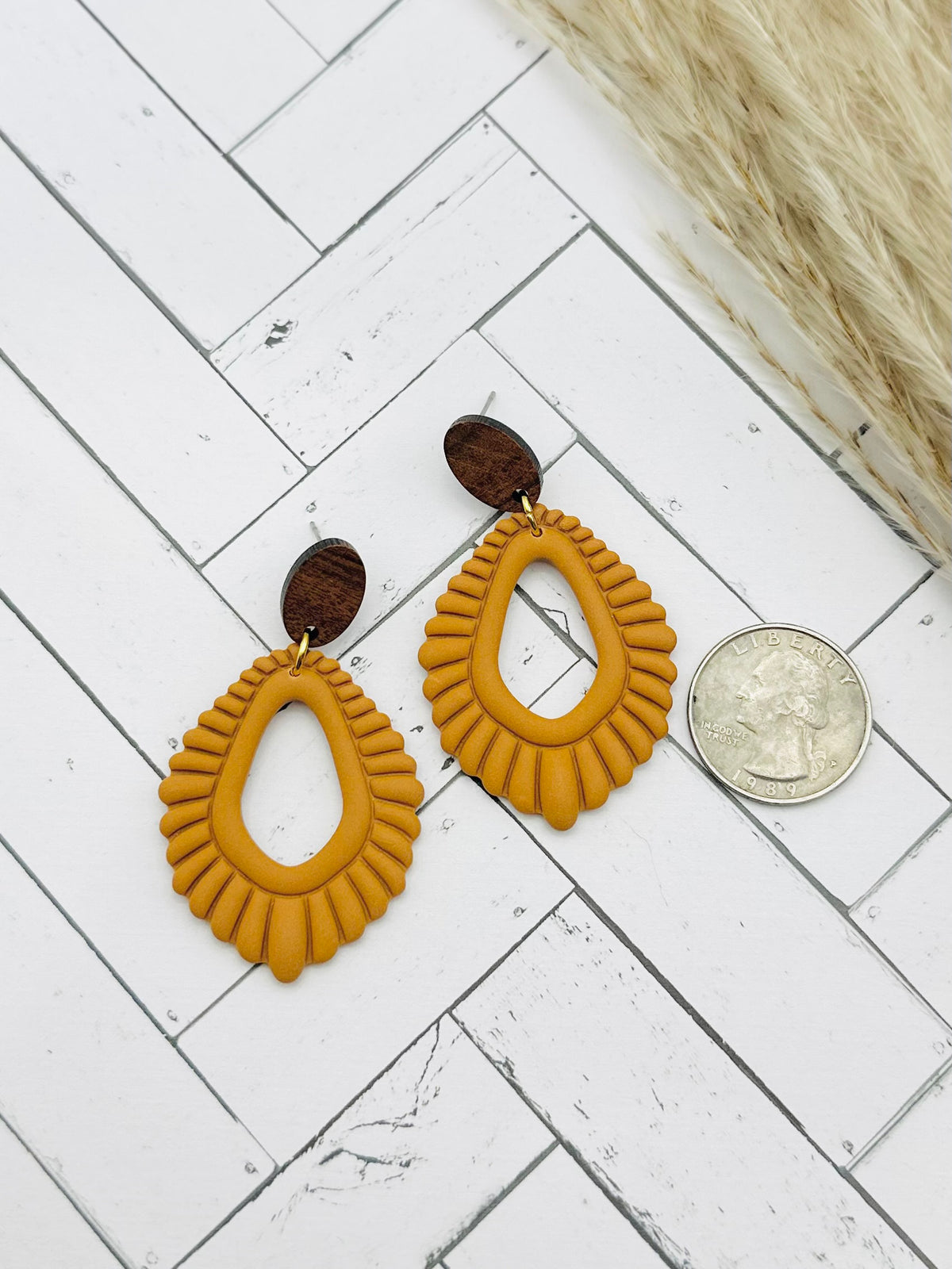Butterscotch Boho Chic Statement Earrings